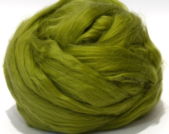 Katoen (geverfd olijfgroen) Top DHG 100g Sliver Spinning Fibre Top Naaldvilten Paars