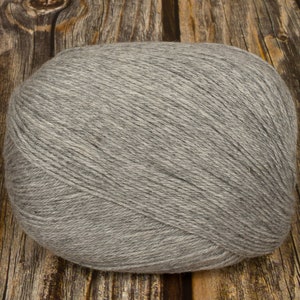 Bunny Blend Yarn (Dyed Light Grey) 50g 400m 4 ply Angora Yarn
