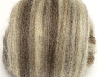 Fibra de hilado de lana Leicester Top (mezcla natural) de 100 g para fieltrar