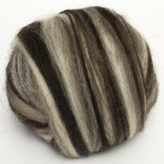 Heritage Breed 100 grams Black Jacob Wool Combed Top