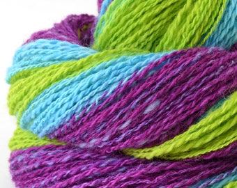 Handspun Sport Yarn -  Hand Spun Merino Yarn - Sport Art Yarn- 1.75oz, 140yd, 17WPI