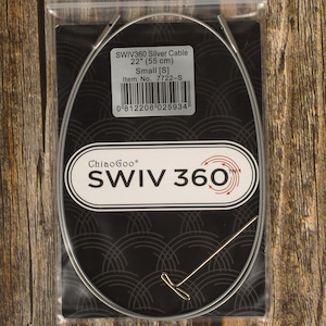 ChiaoGoo SWIV360 Cable Small 22 Inch Knitting Needle Cord Interchangeable