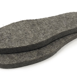 Botties Wool Felt Insoles for Botties Soles (28cm L) for Knitting, Crochet, or Felting boots, Shoes, or Slippers