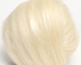 Lana peinada Blue Faced Leicester (Blanco natural)/Seda (70/30) 100 g