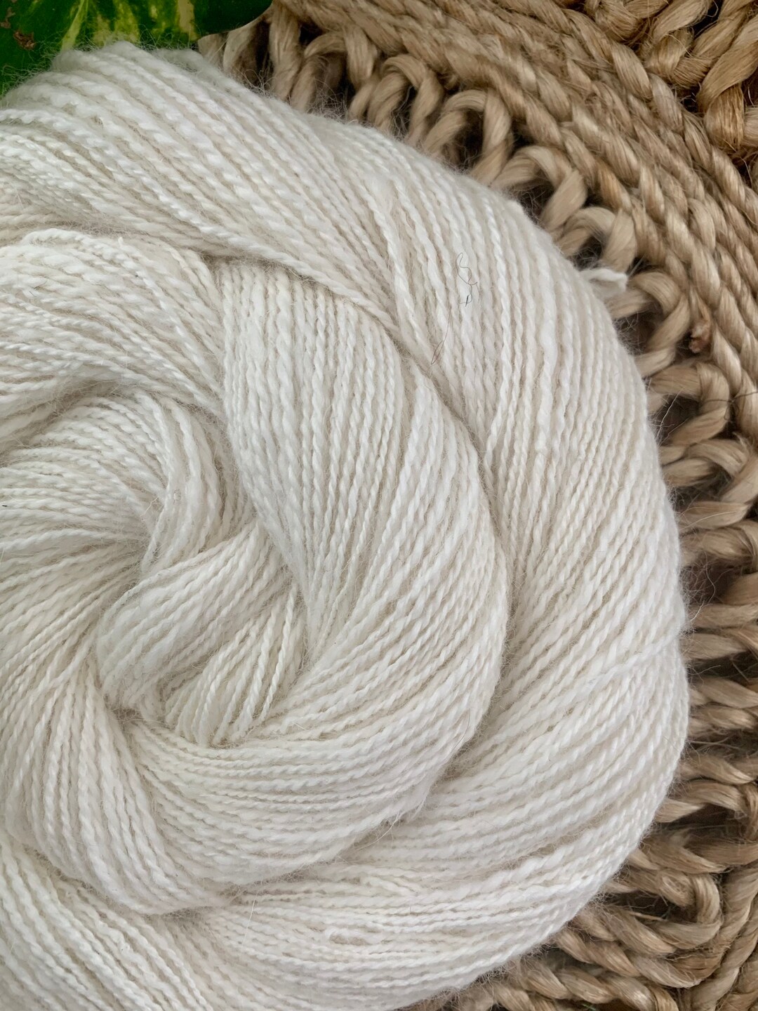 Handspun Yarn - Angora Rabbit Spindle Spun Natural Lace Yarn - Etsy ...