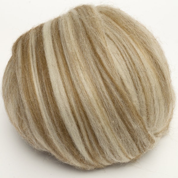 Shetland Top (Natural Mix) 100g  Wool Roving Spinning Fibre Felting Arm Knitting