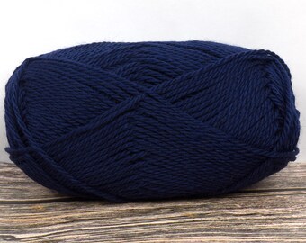 Merino 8 ply Yarn (Dyed Navy Blue) 50g 115m 8 ply Wool Knitting Crochet Weaving