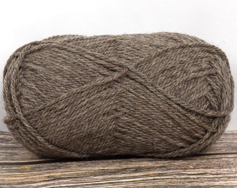 Merino 8 ply Yarn (Natural Brown) 50g 115m 8 ply Wool Knitting Crochet Weaving