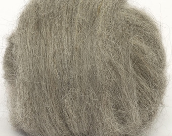 Isländische Top (Natural Grey) 100g Wolle Kammzug Spinnfaser zum Nadelfilzen