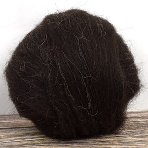 Hebriden Top 100g Wolle Kammzug Spinnfaser Filzarm Strickgarn Rare Schwarz