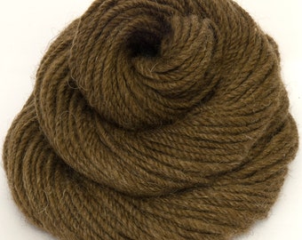 Finnish Hand-Spun Yarn (Natural Brown) 50g 50m Chunky Hand Spun Wool 16ply Rare Breed