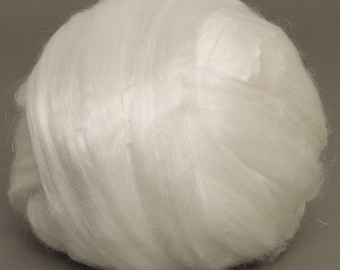 Mecha de bambú (blanqueada) 100 g Fibra de roving para hilado Fieltro de fibra vegetal Vegana Mecha