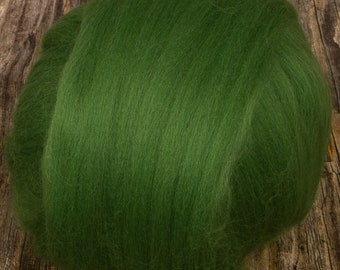 Corriedale Top (Dyed Grass) 100g  Wool Roving Spinning Fibre Felting Orange