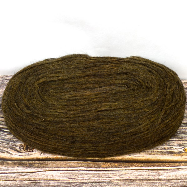 Lambswool Unspun Yarn (Dyed Caramel Brown) 98g Yarn Knitting or Crochet 4ply wool craft