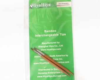 Agujas intercambiables HiyaHiya<br/>Aguja de tejer de bambú de 4 pulgadas y 4,00 mm de madera