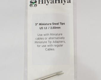 HiyaHiya Interchangable Needles<br/>Steel Regular 3 inch 2.50mm Knitting Metal Steel Needles