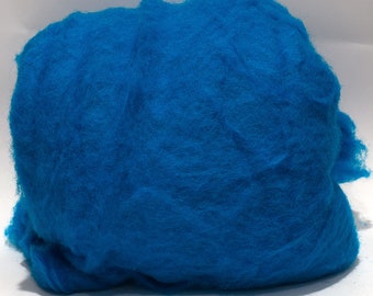 Bergschaf Batt (Dyed Cobalt) DHG 100g  felting spinning fibre wool art craft blue