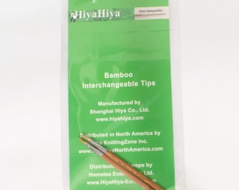 Agujas intercambiables HiyaHiya<br/>Aguja de tejer de bambú de 4 pulgadas y 3,75 mm de madera