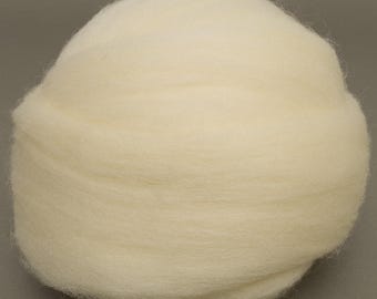 Southdown Top (Blanco) 100 g Lana para hilado, fieltro, tejido de punto con los brazos y telar
