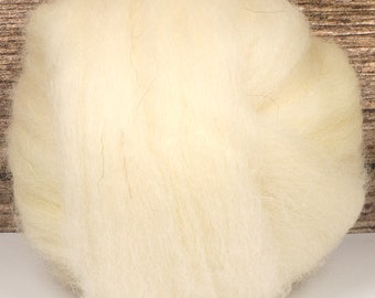 Bergschaf Top (Natural White) 100g  felting spinning fibre wool art craft