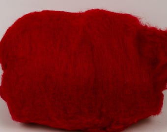 Maori Batt (Dyed Passion) DHG 100g  felting spinning fibre wool art craft Dark Red