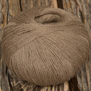 Merino Lace Yarn (Dyed Beige) 50g 400m 2 ply Wool Knitting Crochet Weaving