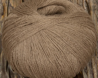 Merino Lace Yarn (Dyed Beige) 50g 400m 2 ply Wool Knitting Crochet Weaving