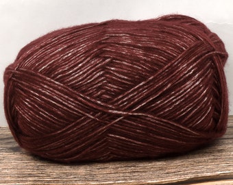 Whisper Yarn (Dyed Chestnut) 8 ply DK 100g 300m Acrylic Polyester Soft Australia 3.5 oz 330 yards Knitting Crochet Craft Shiny Brown