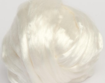 Eucalyptusvezel (natuurlijk wit) DHG 100g Lyocell Roving Top Vegan Spinning Vilt