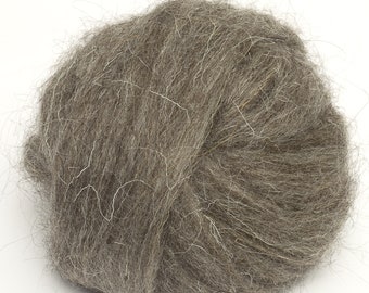 Herdwick Top (Natural Light Grey) 100g  Wool Roving Spinning Fibre Top for Felting