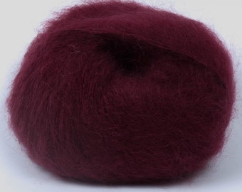 Silk Mohair Italian Fluffy (Dyed Soft Fruit) 25g 200m Wool Yarn Knitting Crochet Lace 2 ply