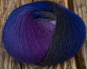 Singles Yarn Variegated (Dyed Storm) 100% Wool 50g 180m Rainbow Green 5ply Sport Knitting Crochet
