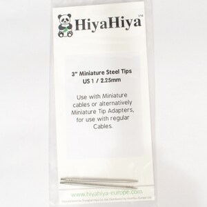 HiyaHiya Interchangable Needles&lt;br/&gt;Steel Regular 3 inch 2.25mm Knitting Metal Steel Needles