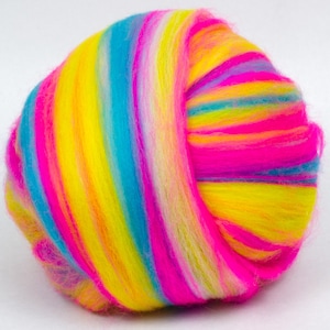 Merino Top (Geverfd Neon) 100g Wol Roving Spinvezel Naaldvilten