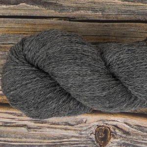 Hilo Shetland Bio (teñido gris medio) 50 g 280 m BC Garn 4 capas Hilo de lana de encaje para tejer a color y hacer crochet
