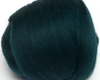 Corriedale Top (Dyed Conifer) 100g  Wool Roving Spinning Fibre Felting Green Sliver