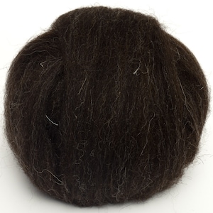 Schwarze walisische Top 100g Wolle Spinnfaser zum Nadelfilzen Handspinnen