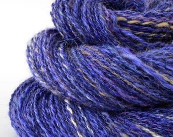 Handspun Lace Yarn -  Hand Spun Merino Silk Mohair Yarn - Lace Art Yarn- 1.75oz, 208yd, 19WPI