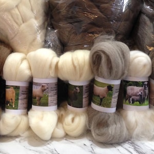 40 Sheep Breed Study Samples Combed Top Wool Fibre 1 kilo image 5