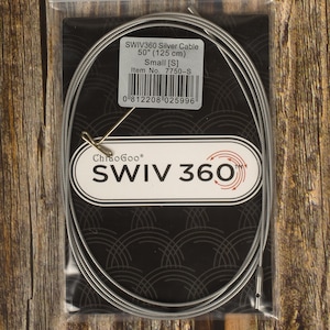ChiaoGoo SWIV360 Cable Small 50 Inch Knitting Needle Cord Interchangeable