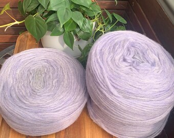 Unspun Yarn Plates - Purple Pencil Roving Wool for Knitting