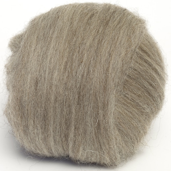 Shetland Top (Natural Grey) 100g  Wool Roving Spinning Fibre Felting Arm Knitting