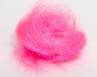 Angelina (Cotton Candy) 10g  Sparkly Fibre for Spinning Felting Fibre Art and Craft Glitter