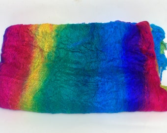 Rainbow Dyed Mulberry Silk Laps