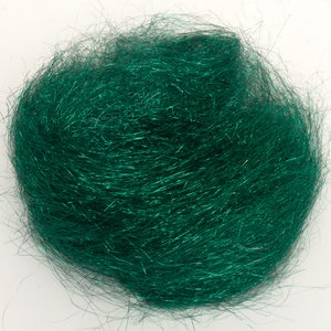Angelina (Green) 10g  Sparkly Fibre for Spinning Felting Fibre Art and Craft Glitter