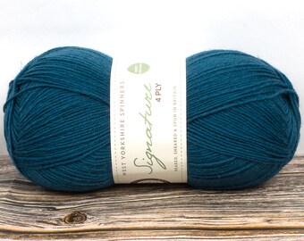 Signature Sock Yarn (Dyed Pacific) WYS 4 ply 400 m 100 g Knitting Wool Crochet Craft Australia West Yorkshire Spinners