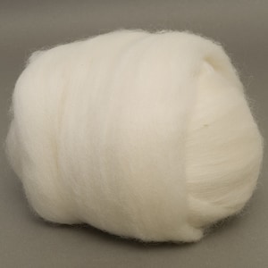 Polwarth Top (Natural White) 100g  Wool Roving Spinning Fibre Top Felting Arm Knitting