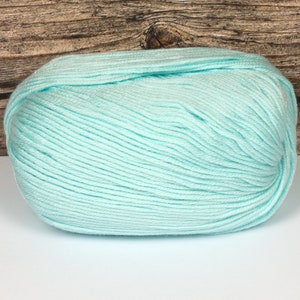 Silky Soft Yarn (Dyed Baby Blue) 50g 130m 8ply Knitting Crochet Weaving blue