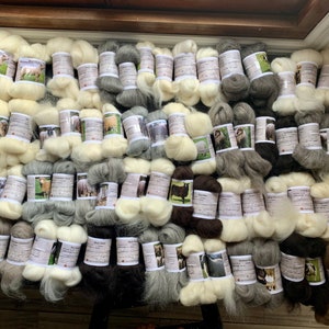 40 Sheep Breed Study Samples Combed Top Wool Fibre 1 kilo image 1