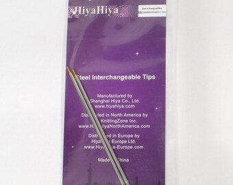 Agujas intercambiables HiyaHiya<br/>Agujas de tejer de acero estándar de 5 pulgadas y 2,75 mm